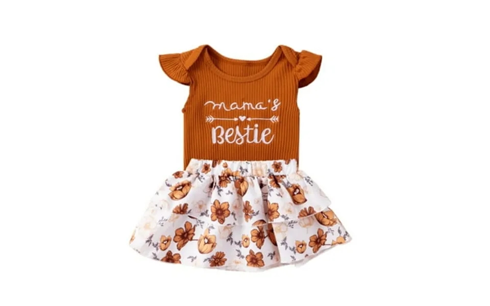 Newborn Toddler Baby Girls Mama S Outfit Clothes Sunflower Romper Tutu Skirt Summer Set