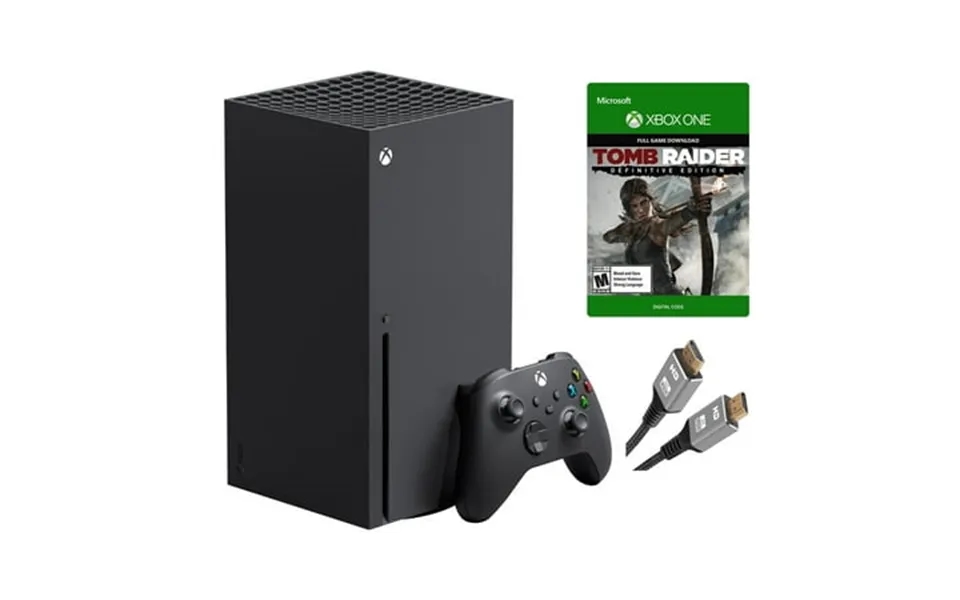 Newest Microsoft Xbox Series X Gaming Console System- 1tb Ssd Black X Version With Disc Drive Bundle With Tomb Raider Fu