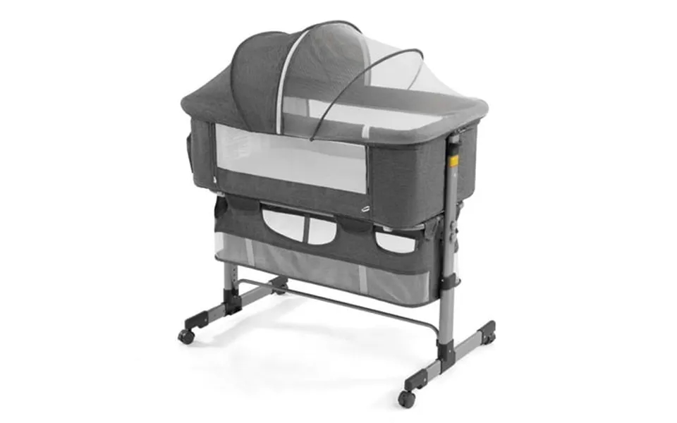 Newlake 3-in-1 Height Adjustable Baby Bassinet & Bedside Sleeper For Newborns Grey