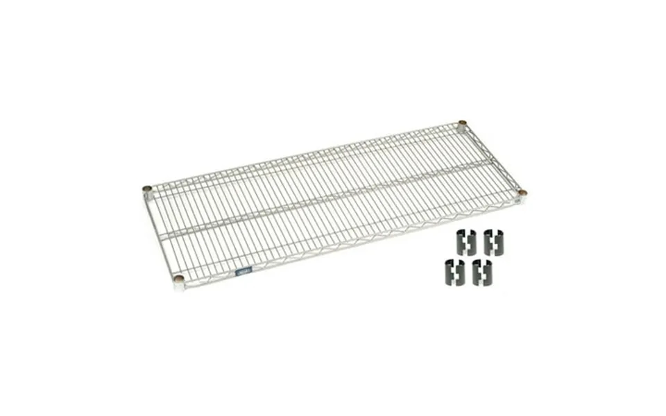 Nexel Stainless Steel Wire Shelf W Clips 48 W X 18 D