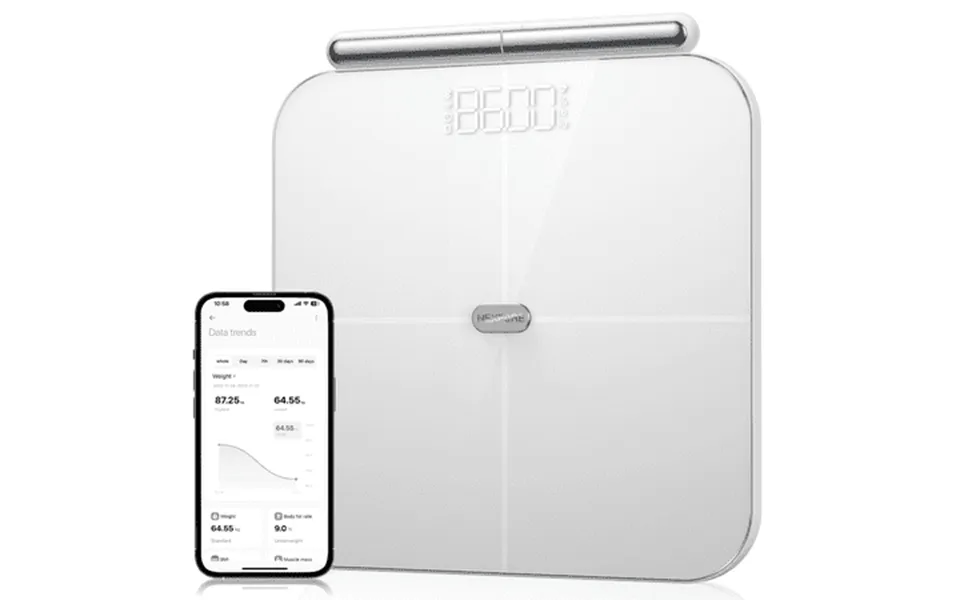 Nexpure 8-electrode Smart Body Fat Scale Bmi & 56 Body Metrics Analyzer Led Display 400lb Capacity