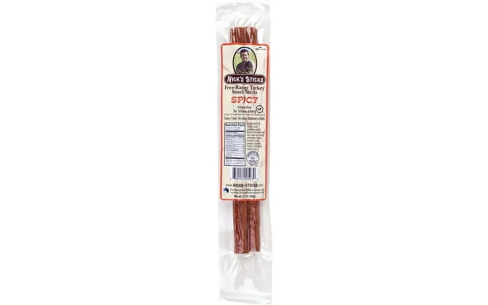 Nick S Sticks Free Range Spicy Turkey Sticks 1.7 Oz.
