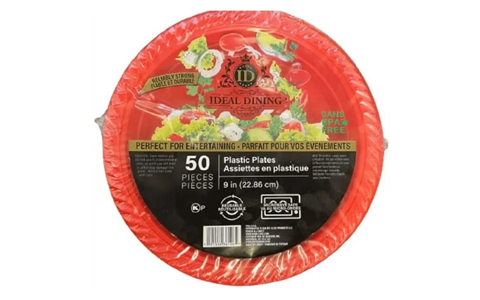 Nicole Fantani S Ideal Dining 9 Disposable Red Plastic Plates Good To Use In Microwave Bulk Stock For Restaurant Hotel D
