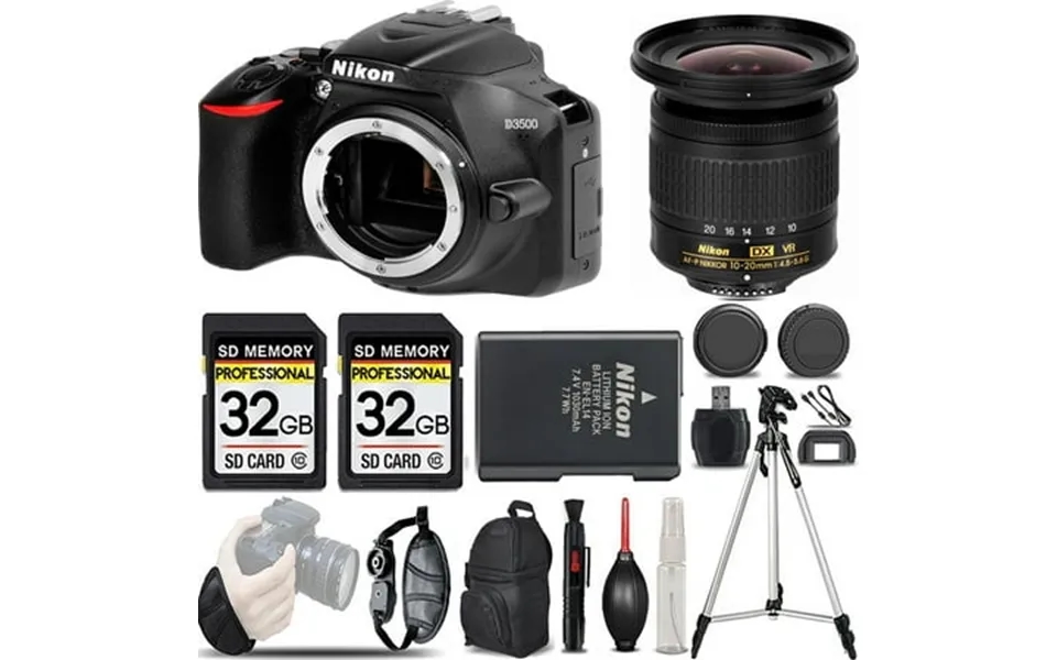 Nikon D3500 Dslr Camera Body Only 10-20mm F 4.5-5.6g Lens -loaded Kit International Version