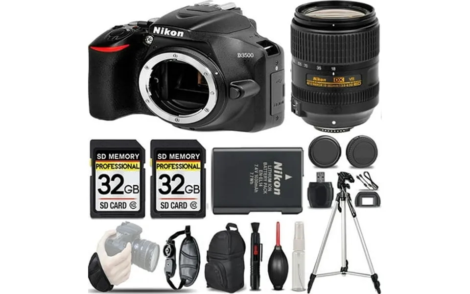 Nikon D3500 Dslr Camera Body Only 18-300mm Lens -loaded Kit International Version