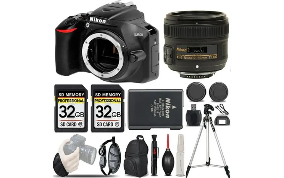 Nikon D3500 Dslr Camera Body Only 50mm F 1.8 Lens -loaded Kit International Version