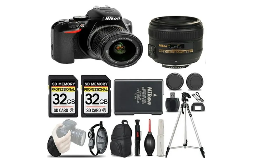 Nikon D3500 Dslr Camera With 18-55mm Lens 50mm F 1.4g Lens -loaded Kit International Version