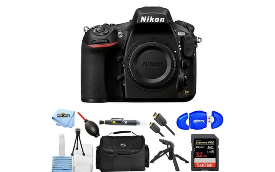 Nikon D810 45.7mp Dslr Camera Body Only 1542 - 10pc Accessory Bundle