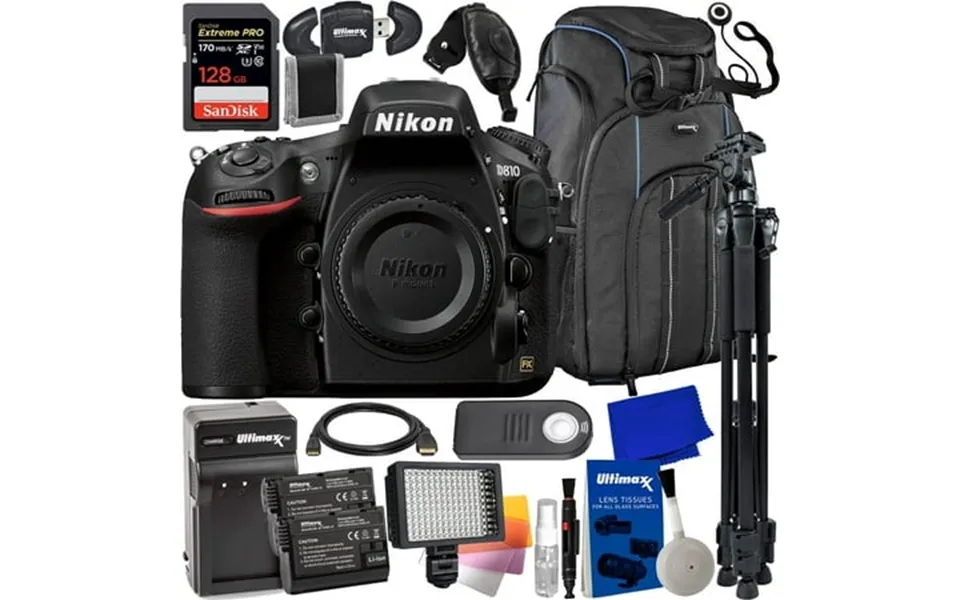 Nikon D810 45.7mp Dslr Camera Body Only 1542 - 16pc Accessory Bundle