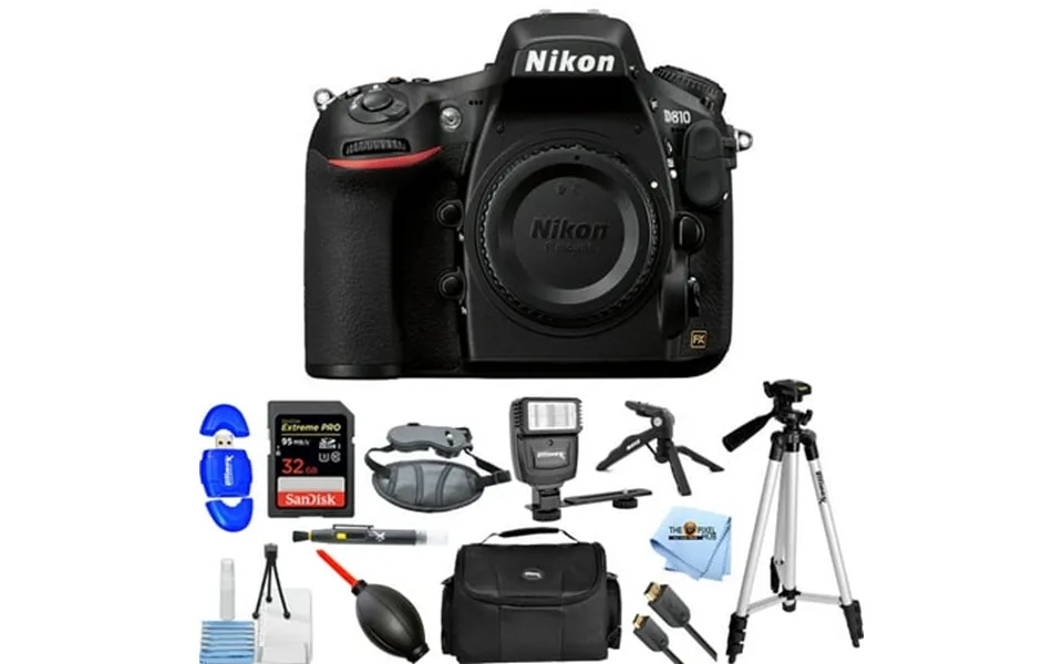 Nikon D810 Dslr Camera Body Only 1542 Pro Bundle With 32gb Flash Tripods Gadget Bag Hdmi Cable And More