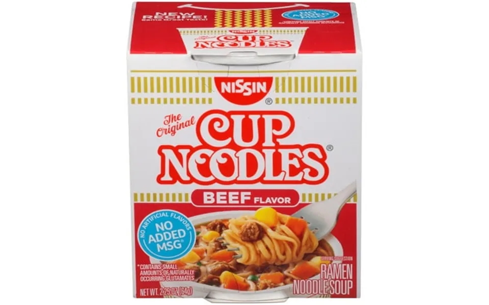 Nissin Cup O Noodles Ramen Noodle Soup Beef Flavor 2.25oz 60 Pack