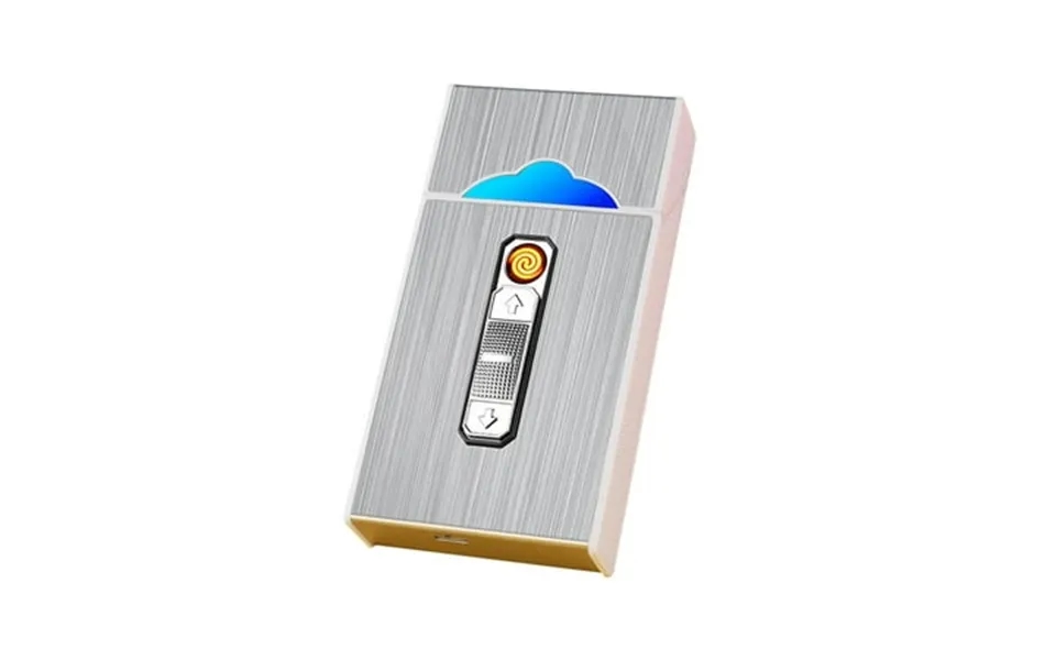 Nmdmisc Cigarette Case With Lighter 2 In 1 Usb Rechargeable Flameless Lighters Case Can Hold 20 Cigarettes Moisture Proo