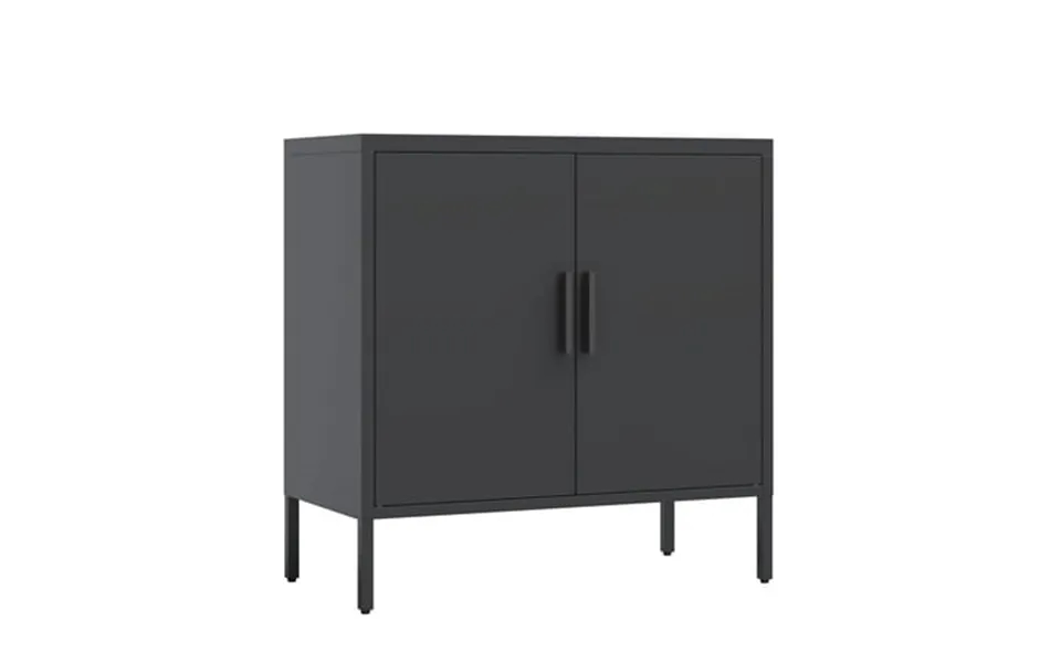 Nmkwnr 2 Doors Metal Storage Cabinet With 2 Adjustable Shelves Steel Lockable File Cabinet For Home Office School Black