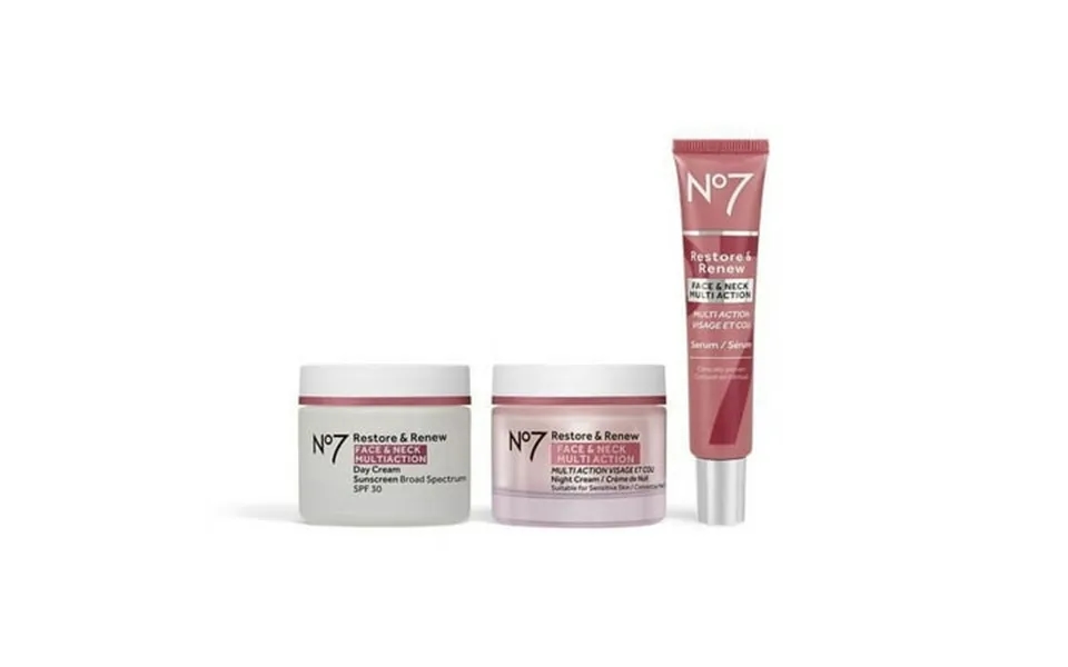 No7 Restore & Renew Face & Neck Multi Action Anti-aging Skincare System