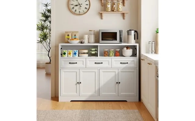 Noelse Coffee Bar Cabinet With Storage And Charging Station Kitchen Buffet Sideboard Cabinet 3 Drawers Farmhouse Coffee  product image