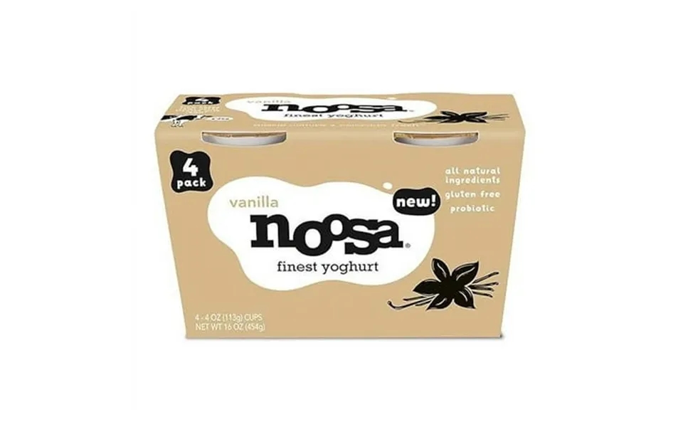 Noosa 4 Ounce Vanilla Yoghurt 4 Count Per Pack - 6 Per Case.