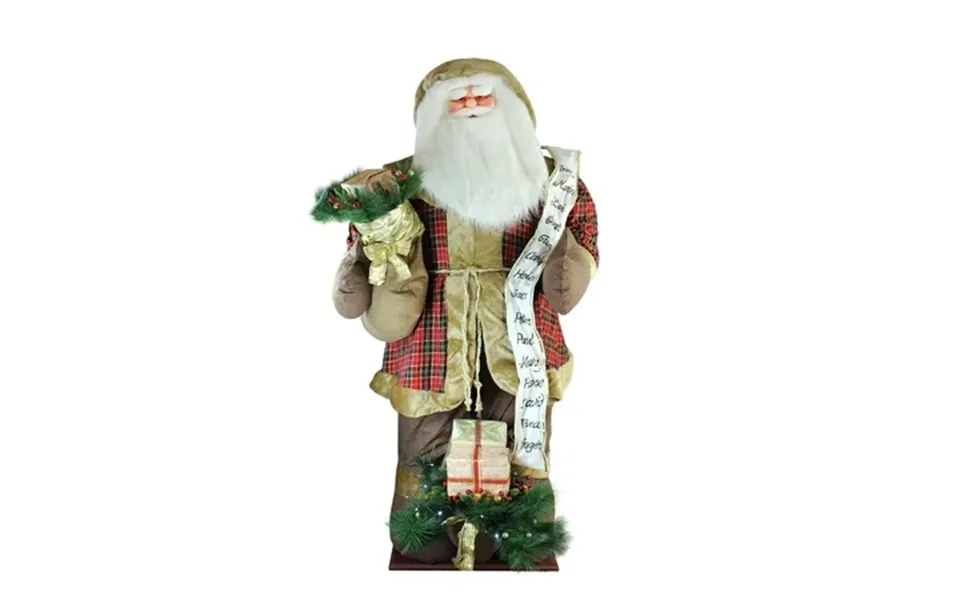 Northlight Led Lighted Inflatable Musical Santa Claus Commercial Christmas Figurine With Gift Bag -