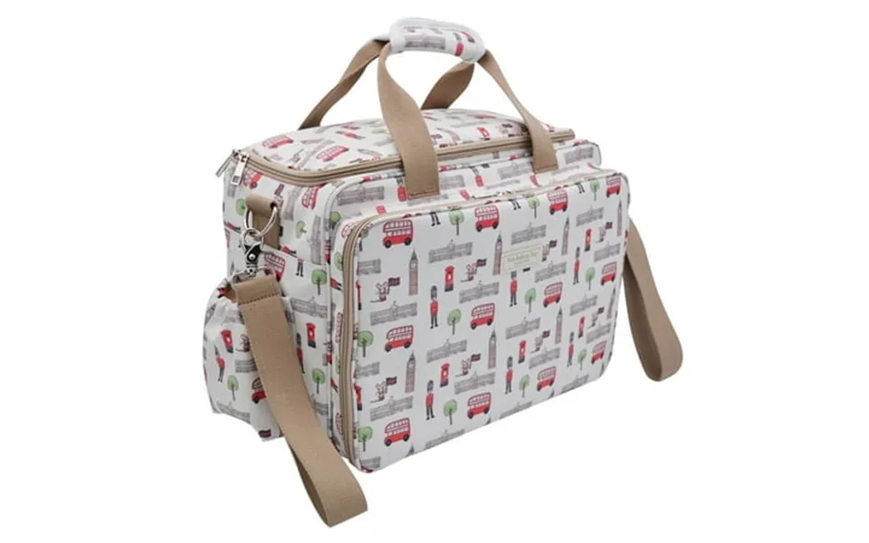 Not Before Tea Changing Pad Included Inside Zipper Pockets Tote Diaper Bags Animal Print Off-white