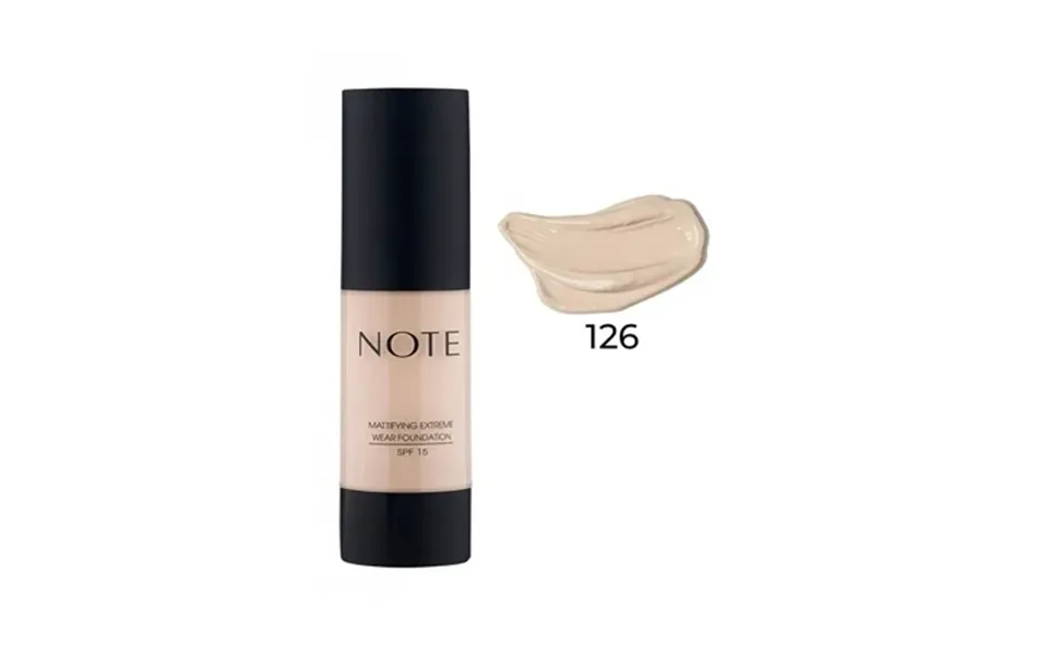 Note Cosmetics Mattifying Extreme Wear Foundation Matte Finish 126 Nude Ivory