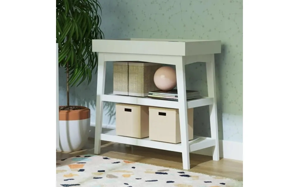Novogratz Harper Baby Changing Table With 2 Storage Shelves White