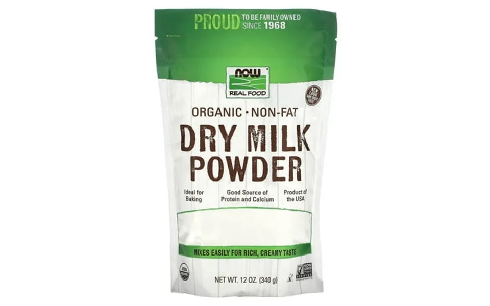 Now Foods Organic Non-fat Dry Milk Powder With Protein And Calcium Product Of The Usa 12-ounce Packaging May Vary Packag