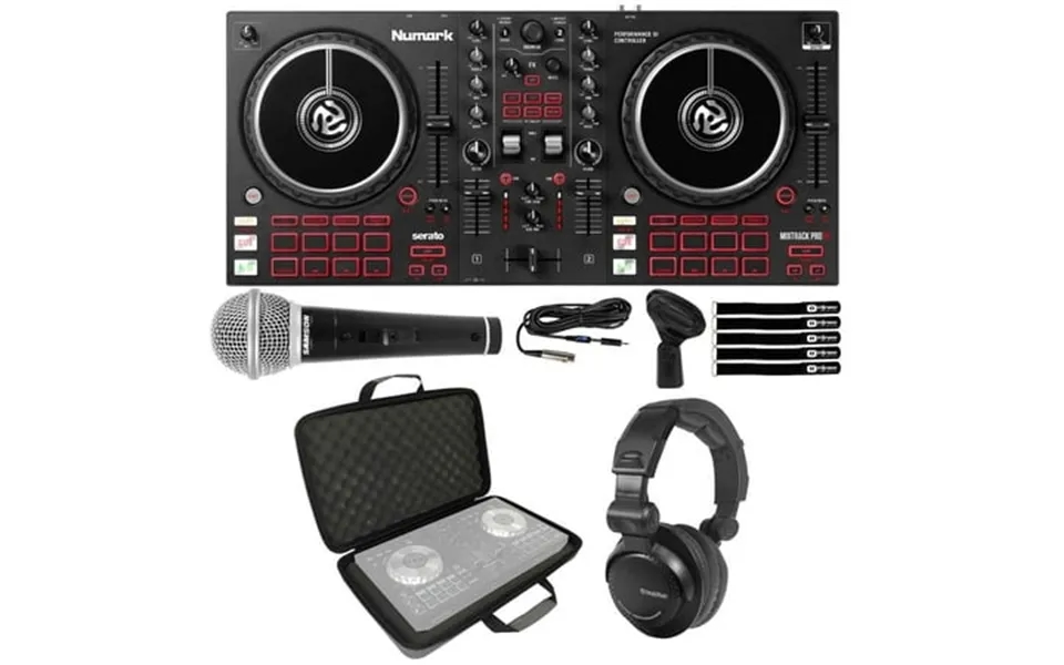 Numark Mixtrack Pro Fx 2-deck Dj Controller With Clutch Stingray Performance Dj Headphones Package