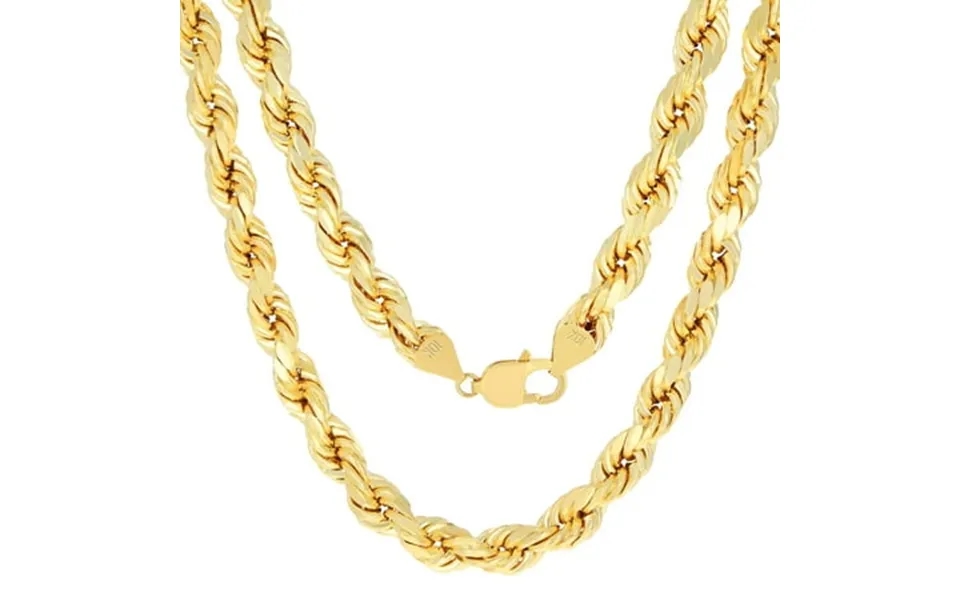 Nuragold 10k Real Yellow Gold 10mm Solid Rope Chain Diamond Cut Necklace 22 -30 Italian Jewelry For Men