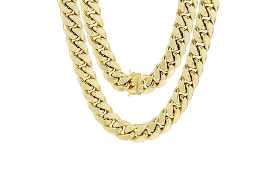 Nuragold 10k Real Yellow Gold Miami Cuban Link 13mm Thick Chain Necklace 20 -30 Italian Jewelry For Men