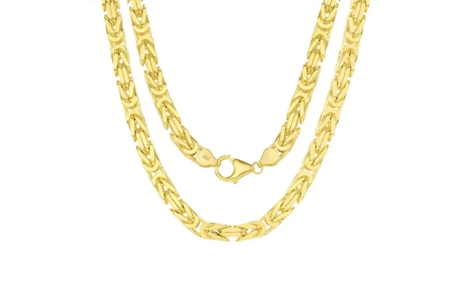 Nuragold 14k Real Yellow Gold Solid Byzantine Square Link 6mm Necklace 18 -30 Italian Jewelry For Men