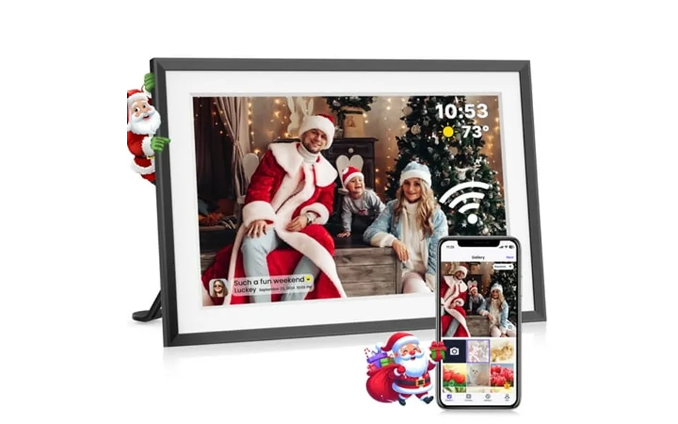 Nusican Digital Photo Frames 10.1 Inch Electric Wifi Digital Picture Frame With 32gb Memory Hd Ips Touch Screen Auto Rot
