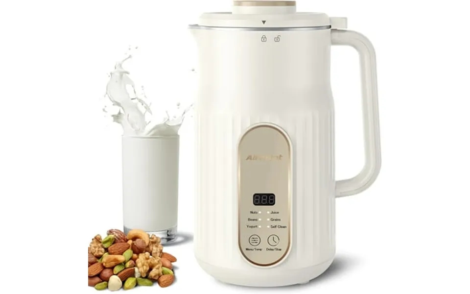 Nut Milk Maker Alfabot Automatic Nut Milk Maker Almond Milk Machine Plant-based Milk Oat Soy Yogurt Delay Setting& Auto