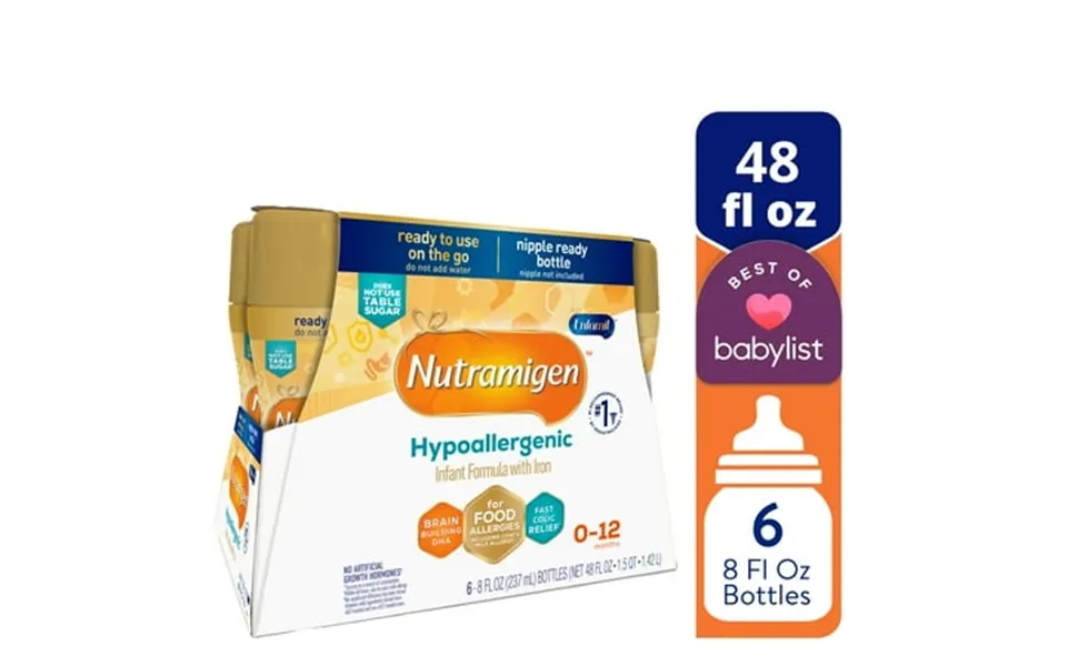 Nutramigen Hypoallergenic Liquid Baby Formula Colic Relief From Cow S Milk Allergy Starts In 24h 8 Fl Oz 6 Count