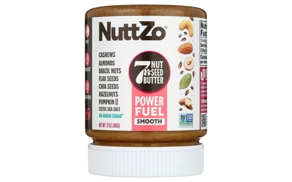 Nuttzo Organic Power Fuel Smooth 7 Nuts & Seeds Butter Spread Paleo And Keto Friendly Peanut & Gluten Free Kosher No Add