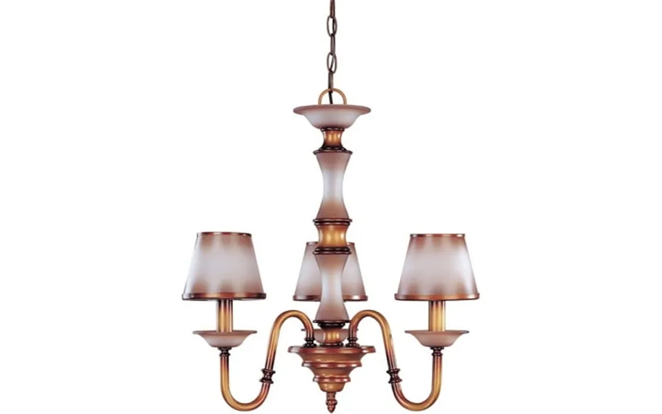 Nuvo 60 1641 Cornelia Chandeliers 22in Newport Copper Autumn Haze Glass 3-light