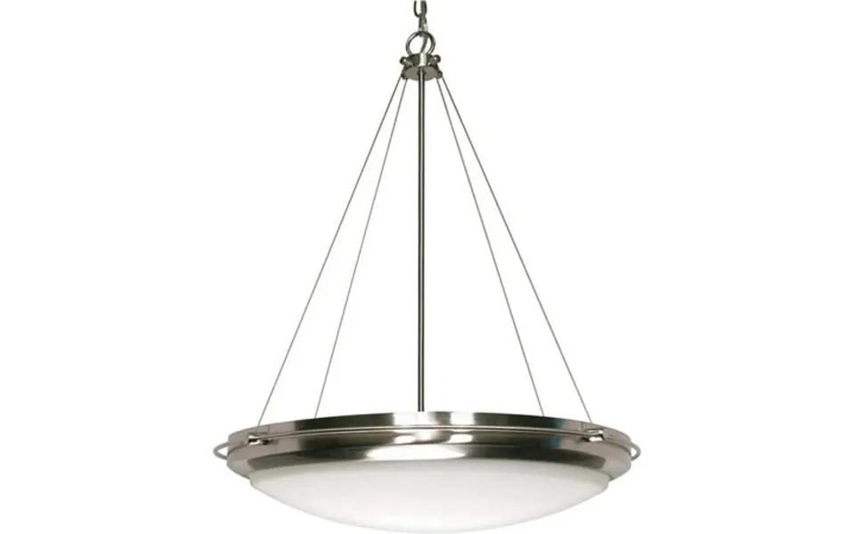 Nuvo Lighting 60493 - 3 Light Twist And Lock Base 23 Polaris Brushed Nickel Finish With White Opal Glass Pendant Light F
