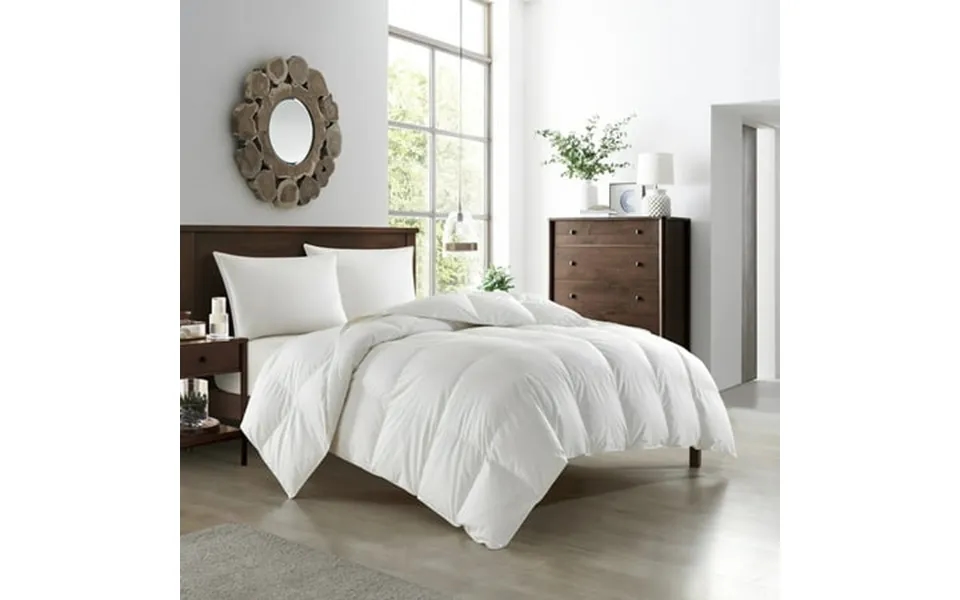 Ny&c Home Gianna Comforter Cotton Shell Stitched White Duck Down Filling Queen White