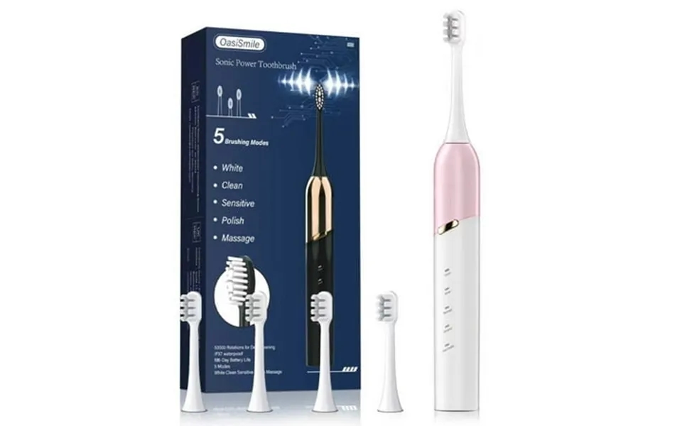 Oasismile Sonic Electric Toothbrush For Adults Patented Design 50000 Vpm Deep Clean 5 Modes 120-day Battery Rechargeable