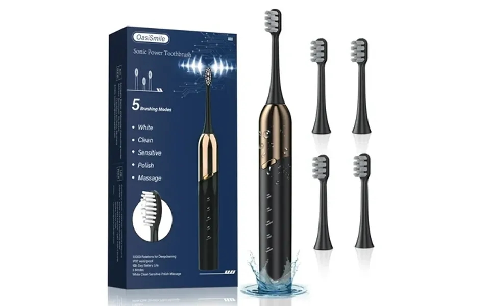 Oasismile Sonic Electric Toothbrush For Adults Patented Design 50000 Vpm Deep Clean 5 Modes 120-day Battery Toothbrush W