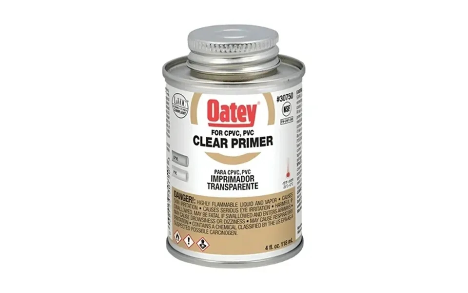 Oatey 30750 Clear Pipe Primer & Cleaner 4 Oz. - Quantity 24