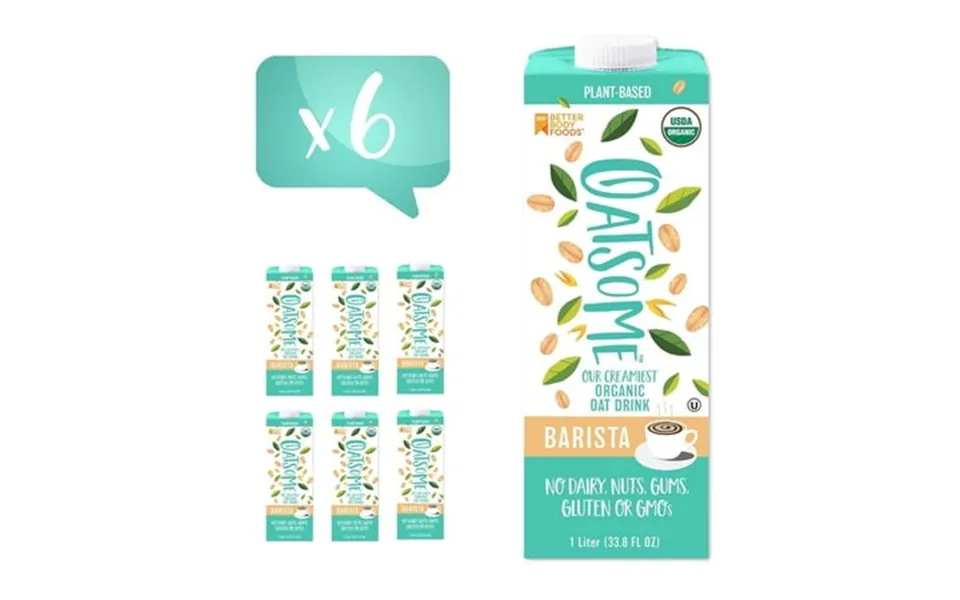 Oatsome Organic Oat Milk Barista 33.8 Fl Oz 6 Pack