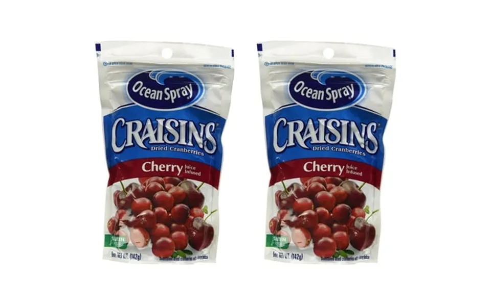 Ocean Spray Craisins Dried Canberries Cherry Juice Infused 5oz Bag 2-bags