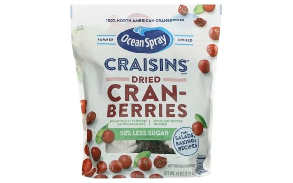 Ocean Spray Reduced Sugar Craisins Dried Cranberries - 43 Oz