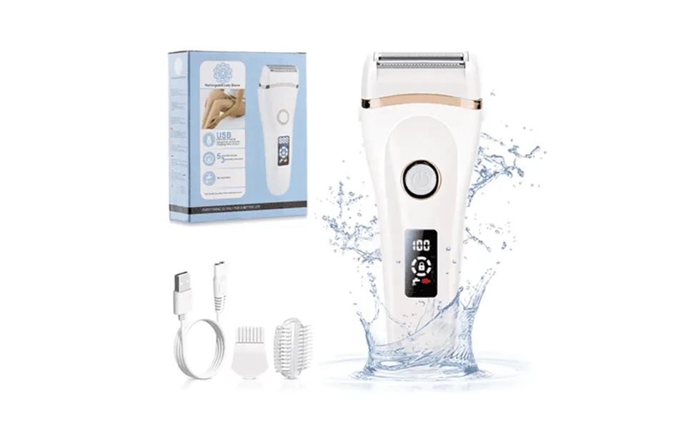 Octmom Cordless Electric Shaver Kit For Women Bikini Legs Arm Forearms Underarm White