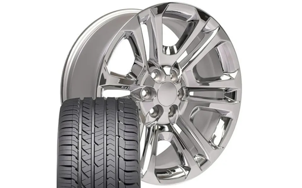 Oe Wheels Cv99 22 Inch Rims And Tires Fit Sierra 1500 Style 6x139