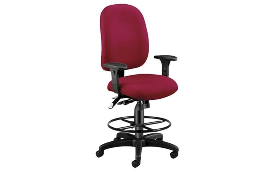 Ofm Ergonomic Task Chair With Arms And Drafting Kit Mid Back In Wine 125-dk-803