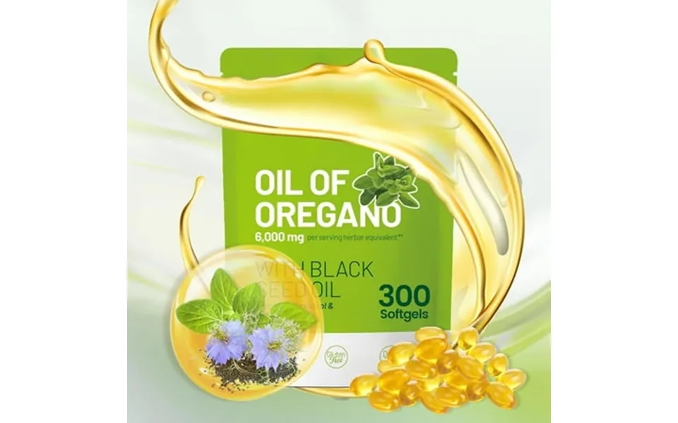 Oil Of Oregano Softgels 6000mg Per Serving 300 Count Oregano Oil With Black Seed Oil Softgelsoregano Oil With Black Seed