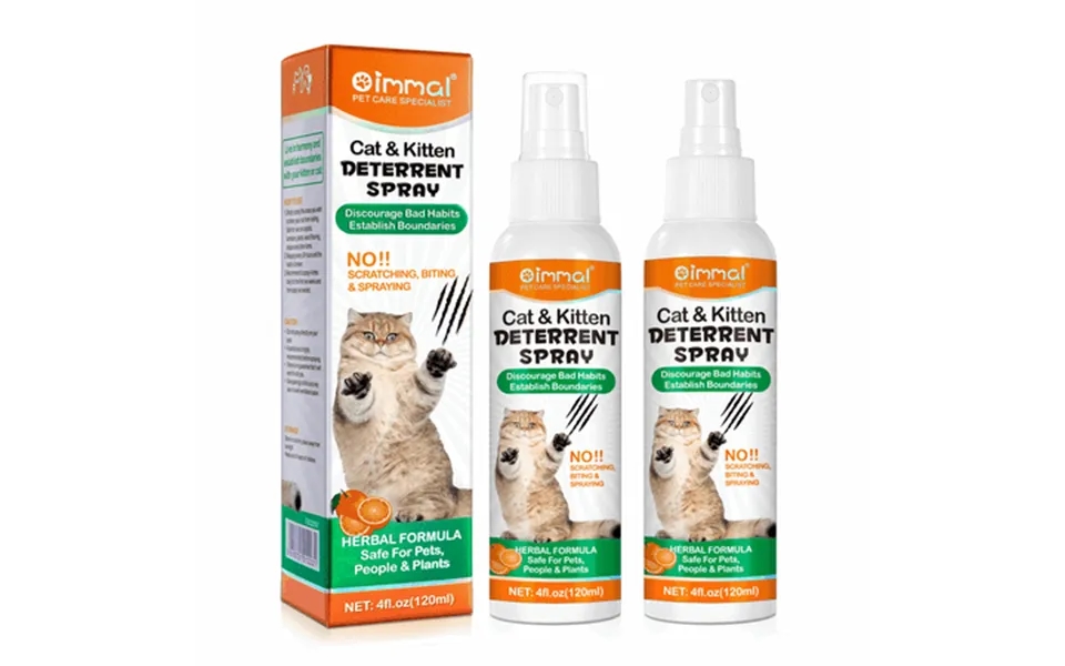 Oimmal Cat Deterrent Spray Bitter Orange Scent 120 Ml 2 Pack