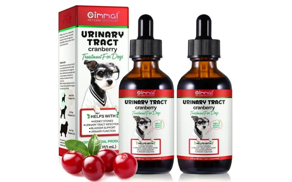 Oimmal Urinary Tract Infection Drops For Dog Natural Cranberry Kidney Bladder Support Supplement Dog Renal Health & Care