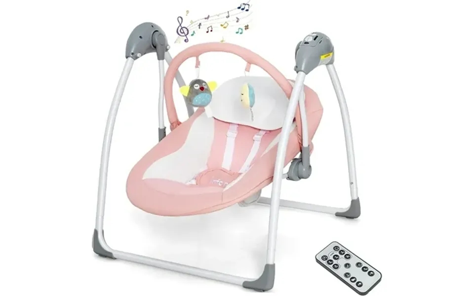 Olakids Baby Swing For Infants Compact Portable Baby Electric Rocker Chair For Newborn With 5 Speed Natural Sway Music T