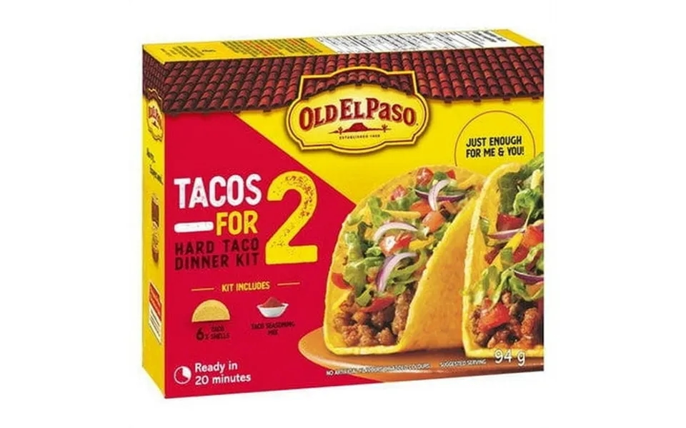 Old El Paso Tacos For Two Hard Taco Dinner Kit 94g 3.3 Oz. Imported From Canada